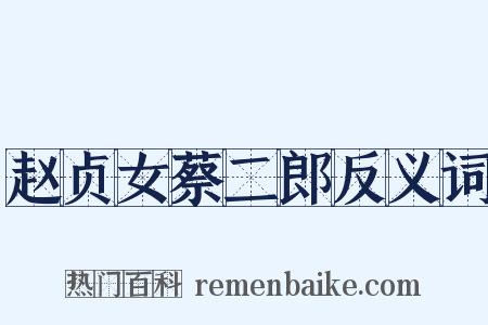 赵贞女蔡二郎反义词是什么意思的图片